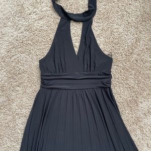 Guess Black halter tie neck dress
